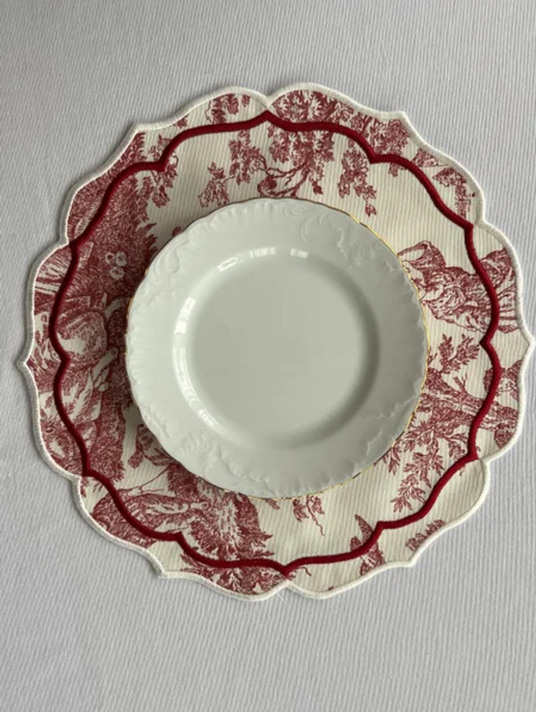 Плейсмат «Туаль де Жуи» красный - фотография товара