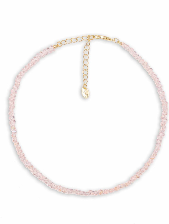 Чокер из сахарного кварца розовый