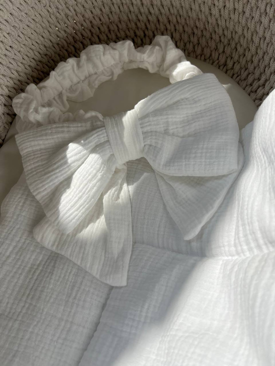 Конверт-одеяло на выписку, муслин молочный