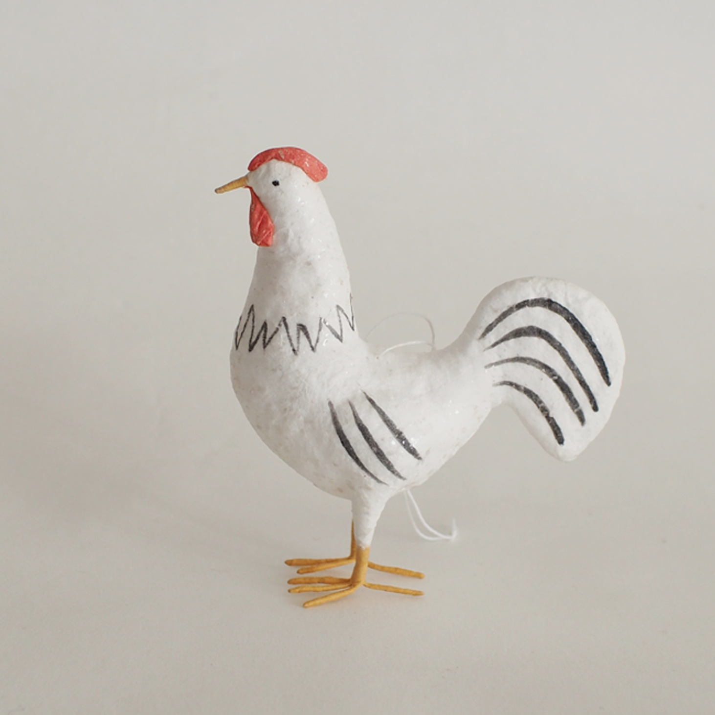 Ёлочная игрушка из ваты "Петух" - фотография товара