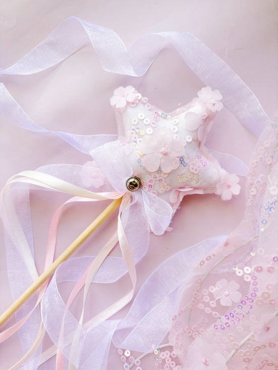 Набор цветочной феи: крылышки и волшебная палочка