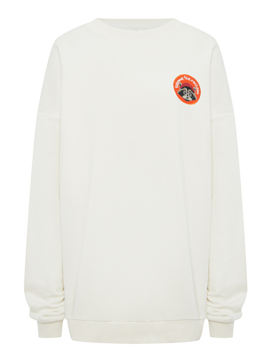 Свитшот SWEATSHIRT LONG SLEEVE RACCOON-ORANGE MILK