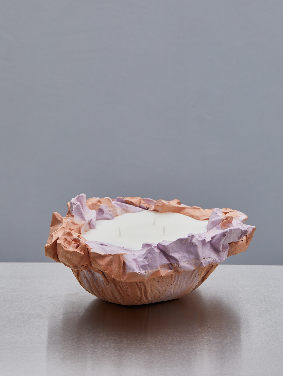 Аромасвеча "Oyster Candle" Оранжевый / Розовый - фотография товара