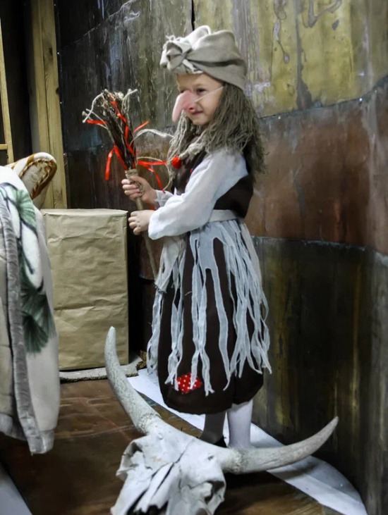 Карнавальный костюм "Баба Яга" 6-8 лет, 1.5-2 года