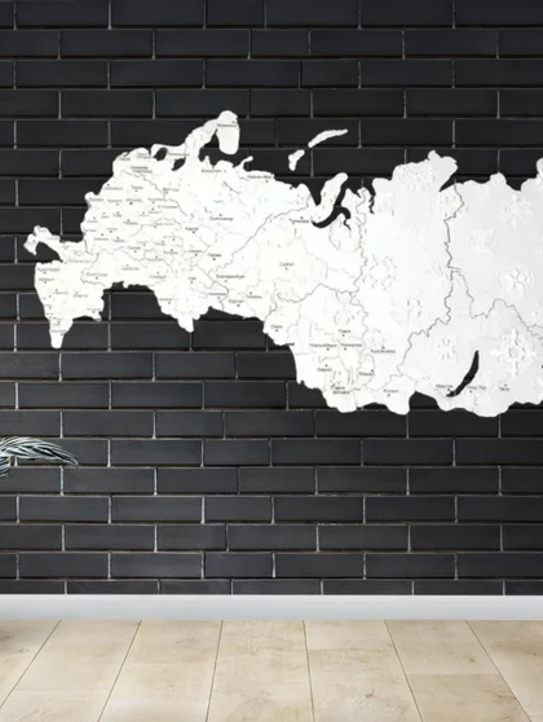 Карта России настенная "Невеста", 150х90 см - фотография товара