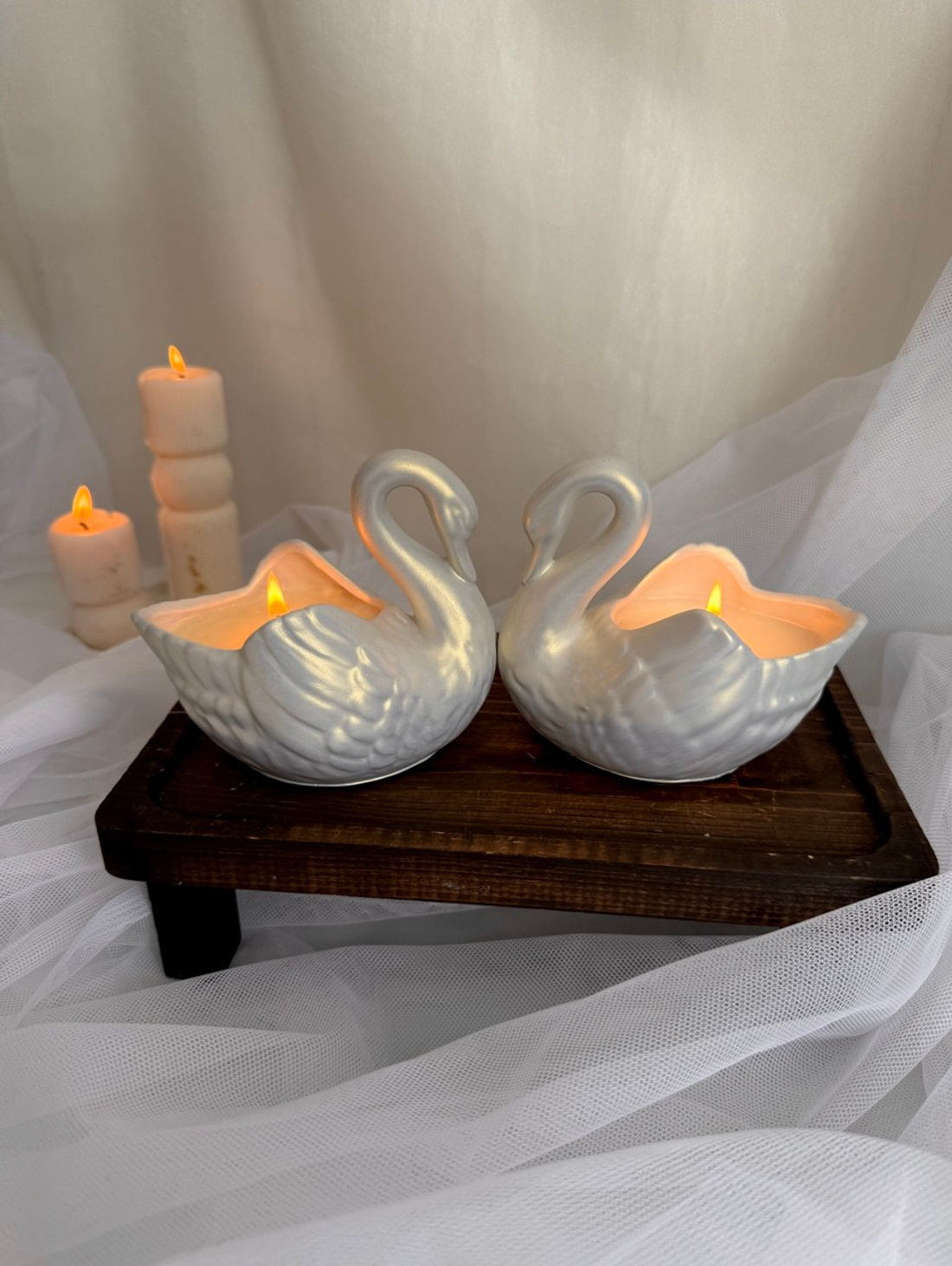 Набор свечей "Царевна-лебедь" - фотография товара