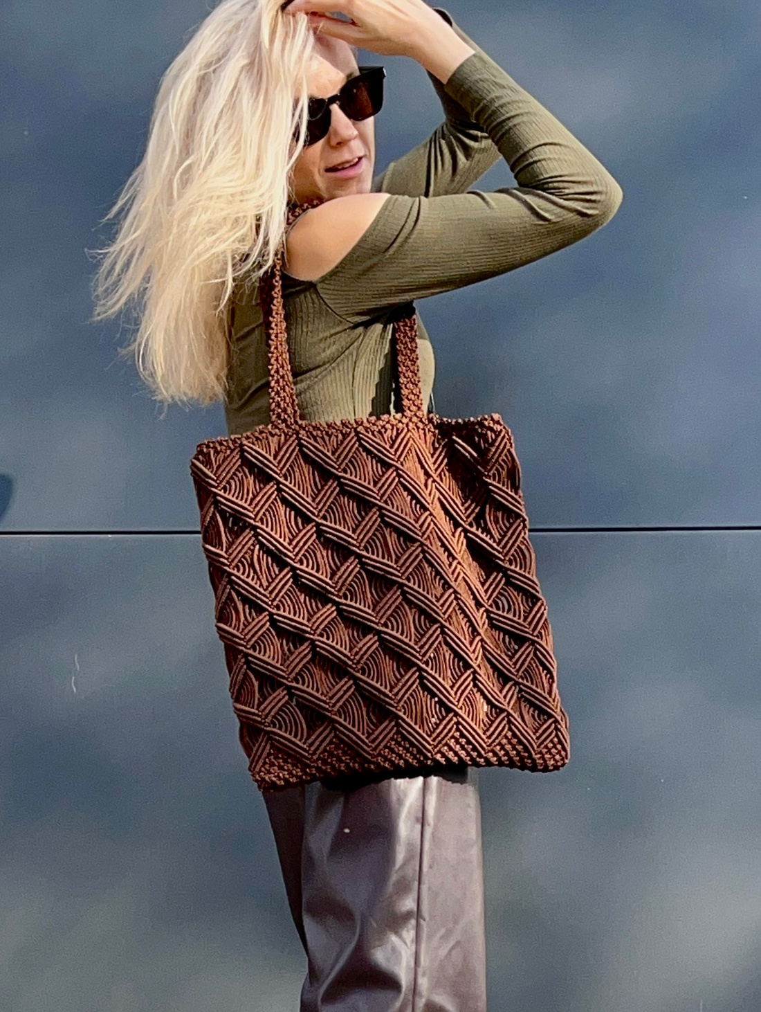 Плетеная макраме сумка “CAIRO BAG” - фотография товара