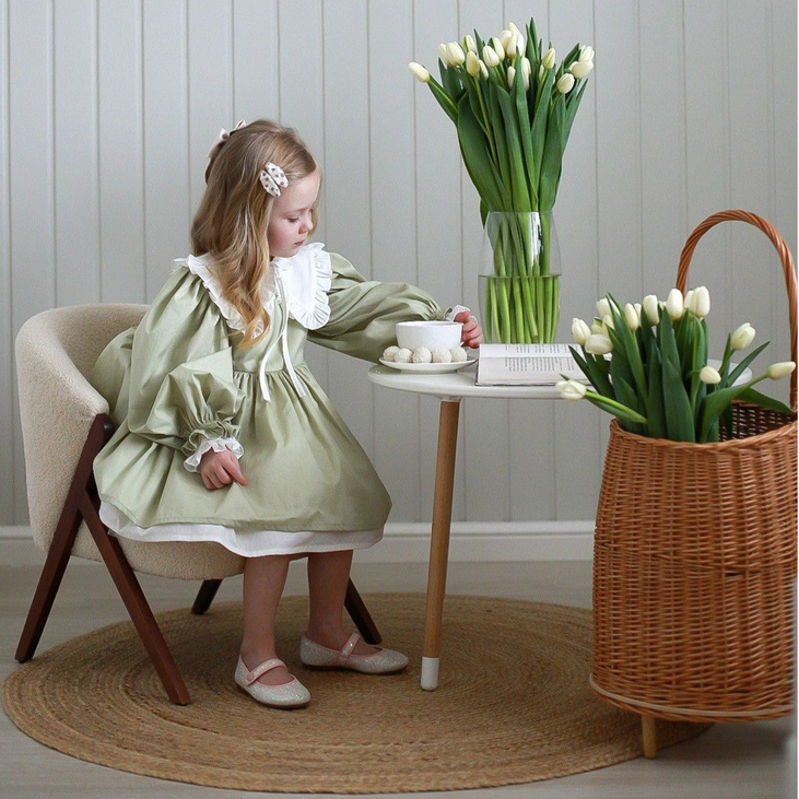 Детское кресло букле Zara kids бежевое