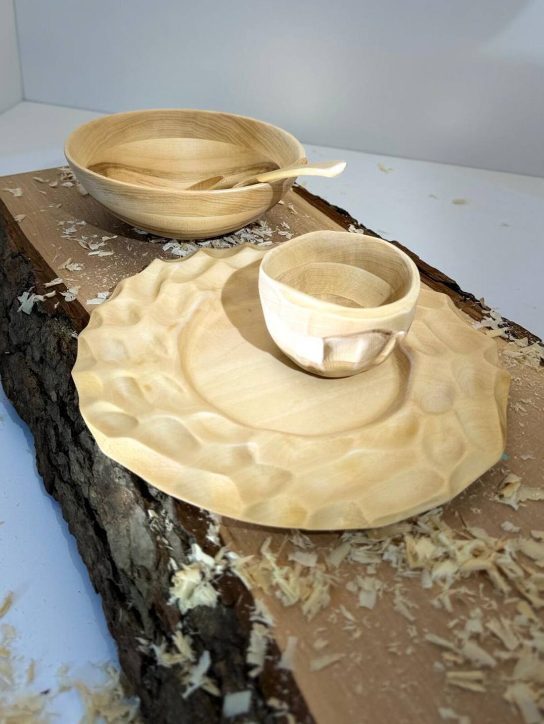 Посуда из дерева "Набор №1" - фотография товара