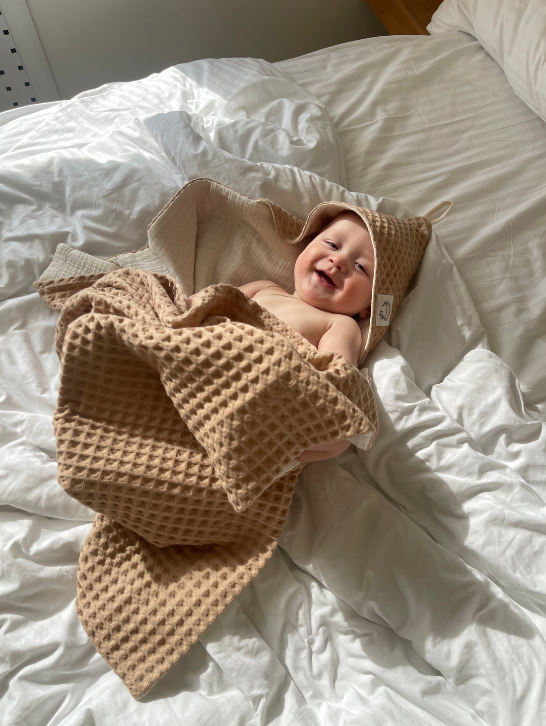 Вафельное полотенце уголок "Caramel" - фотография товара