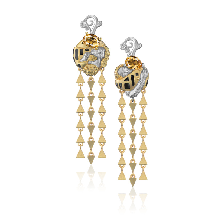 Парные длинные серьги KLIMT CHANDELIER