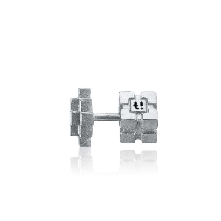 Серебряная пусета PIXEL MINI