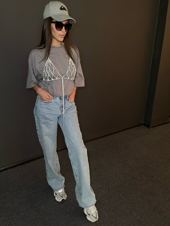 Сверкающий макраме лиф