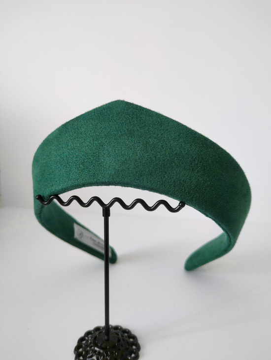 Ободок-кокошник "Изумрудный"