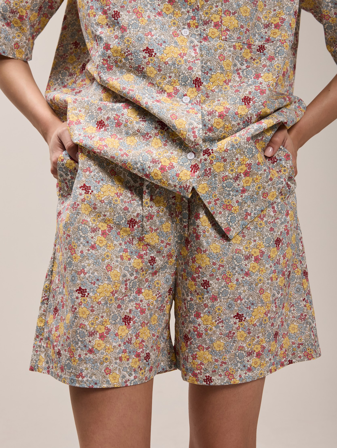 Пижамные базовые шорты «Бабушкин сад» - фотография товара