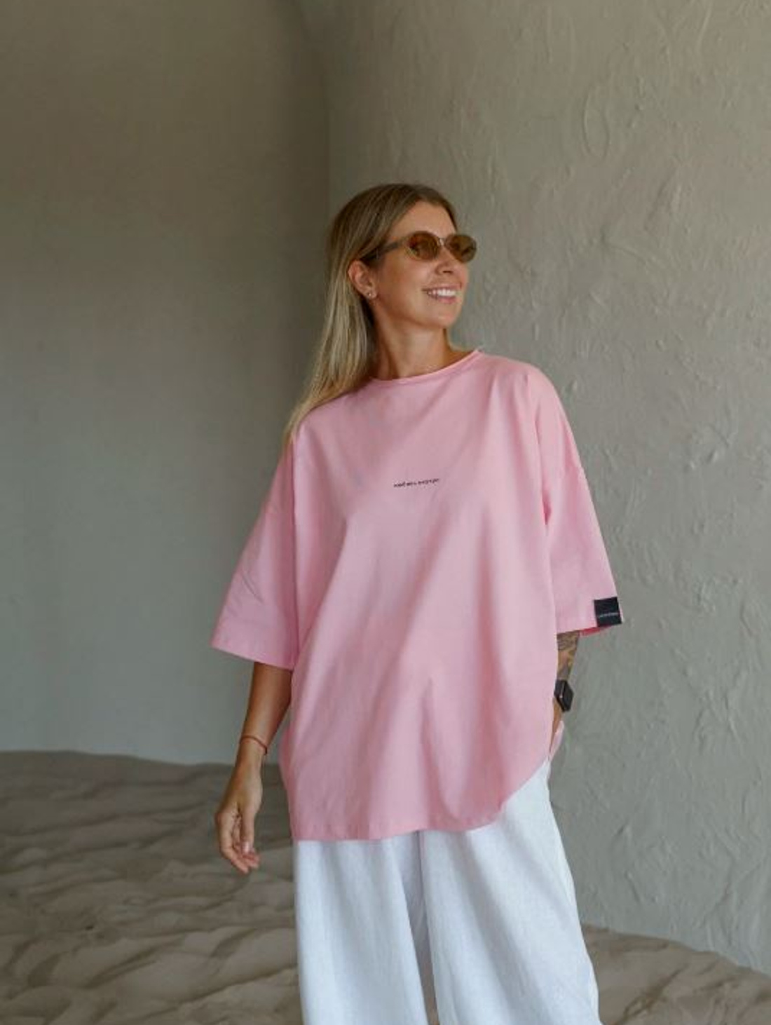 Футболка оверсайз "Фламинго" - фотография товара