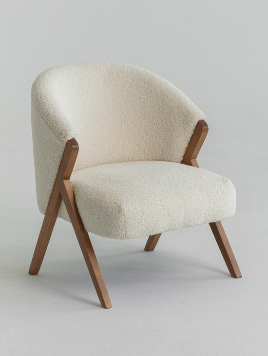 Детское кресло букле Zara kids белое