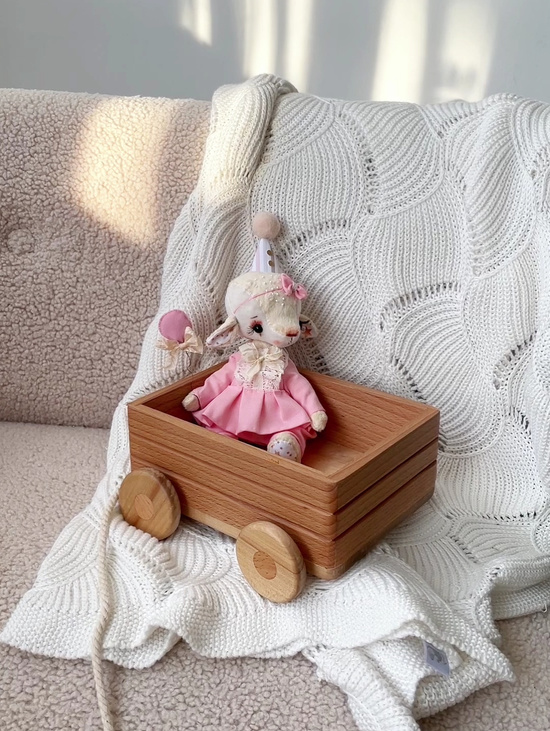 Мягкая игрушка "Оленёнок в розовом"