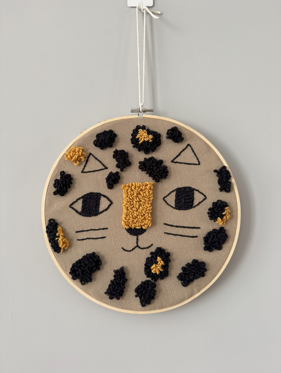 Панно в детскую круглое настенное "Леопард" - фотография товара