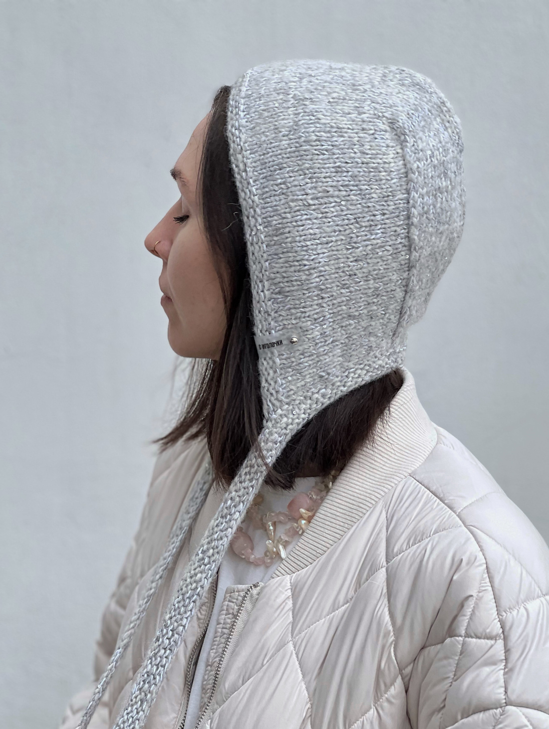 Чепчик с микропайетками - фотография товара