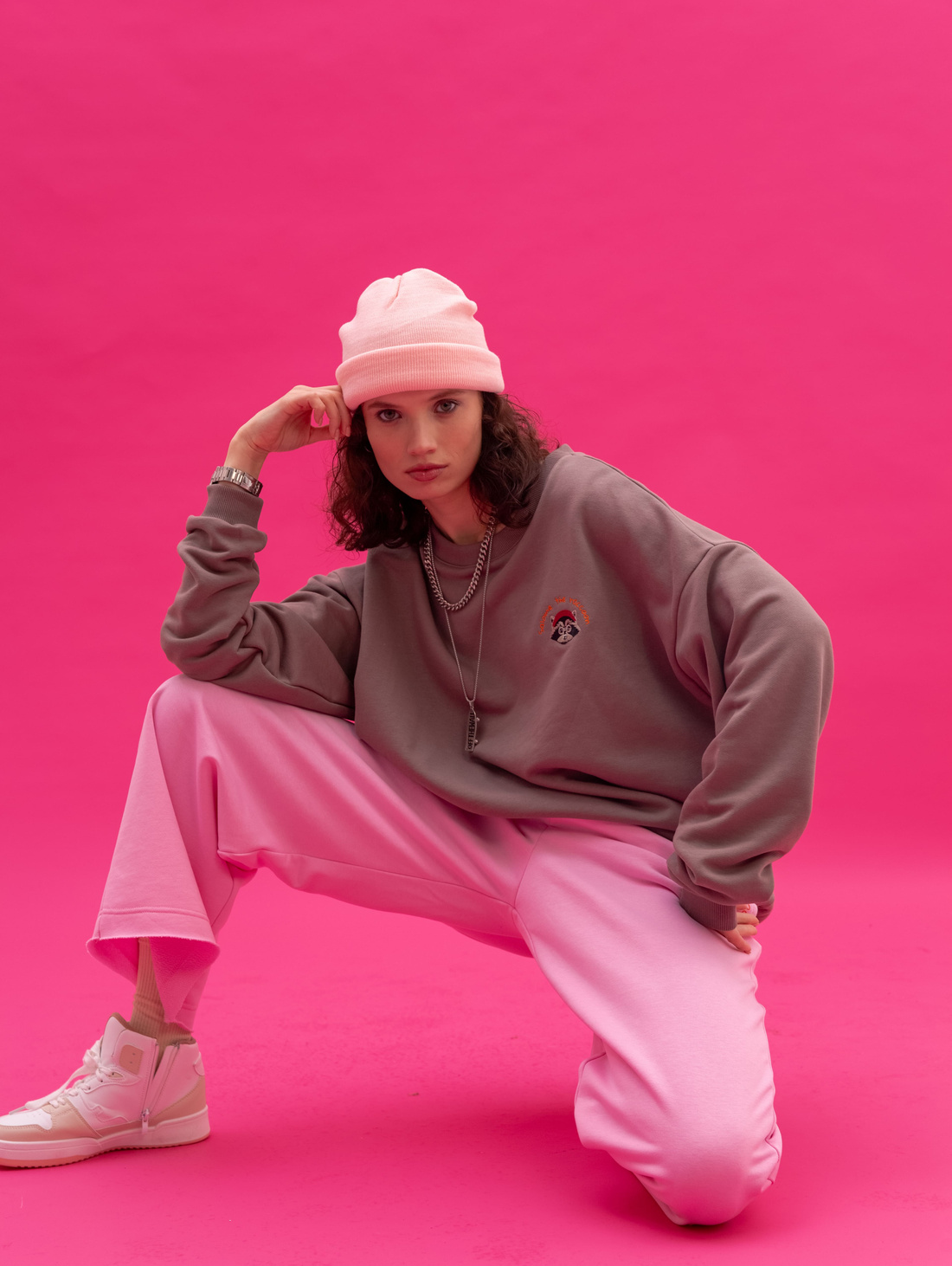 Брюки PANTS FIRST PINK - фотография товара