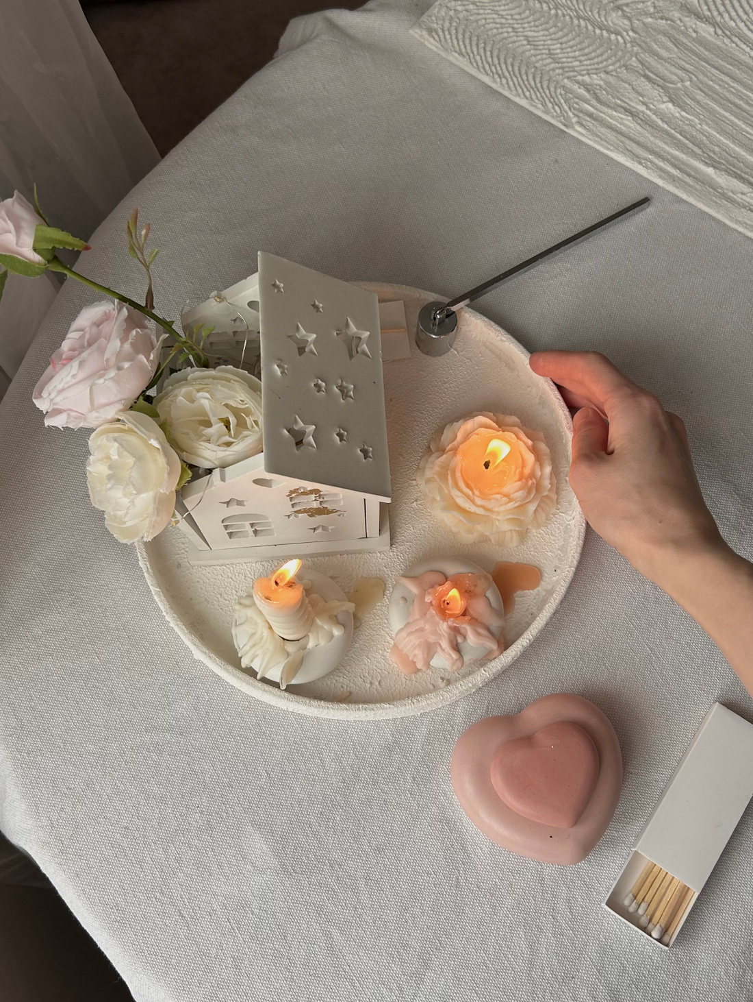 Домик (ваза/фонарик)  из гипса - фотография товара