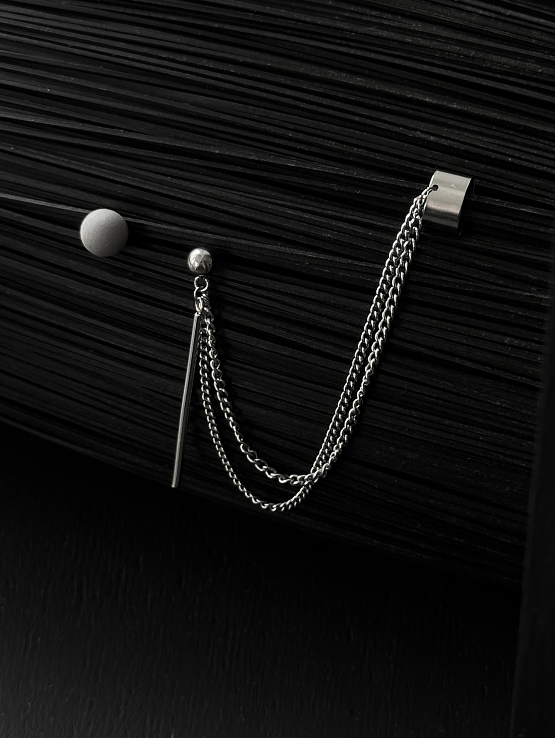 Серьги с каффом Grau - фотография товара