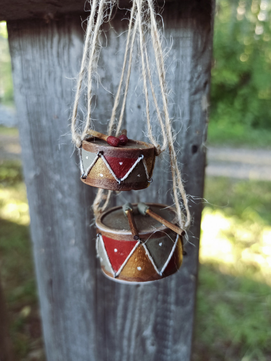 Елочная игрушка "Барабан малый"