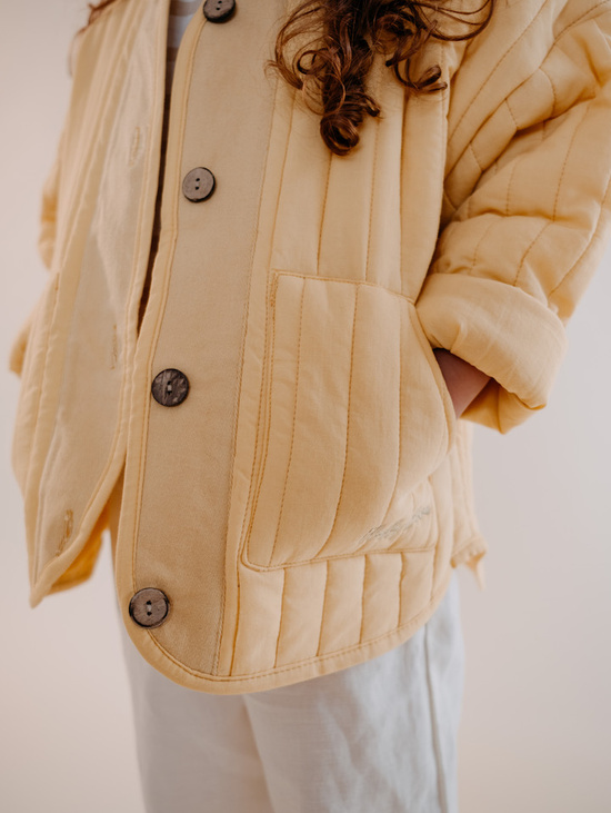 Легкая стеганая куртка (абрикос)