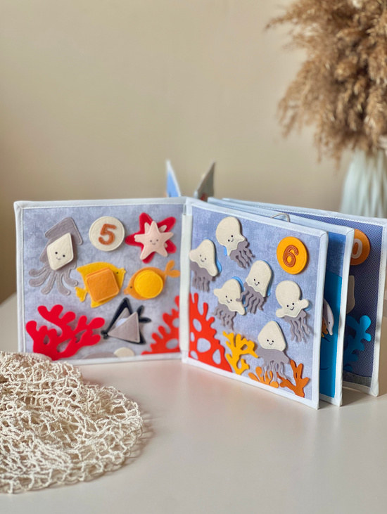 Книга из фетра «Морской счет»
