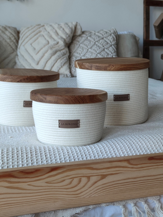 Корзина с деревянной крышкой "Wood collection"