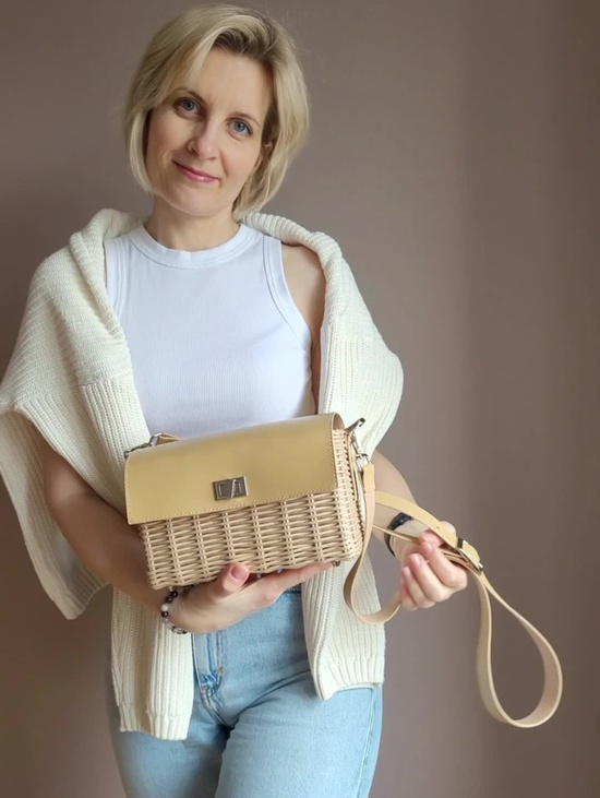 Сумка плетеная кросс-боди "Келли"