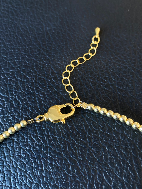 Чокер из гематита золотистый