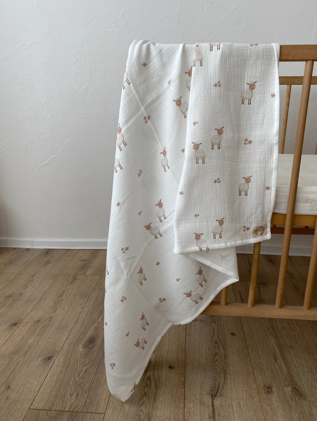 Муслиновая пеленка "Барашки" - фотография товара