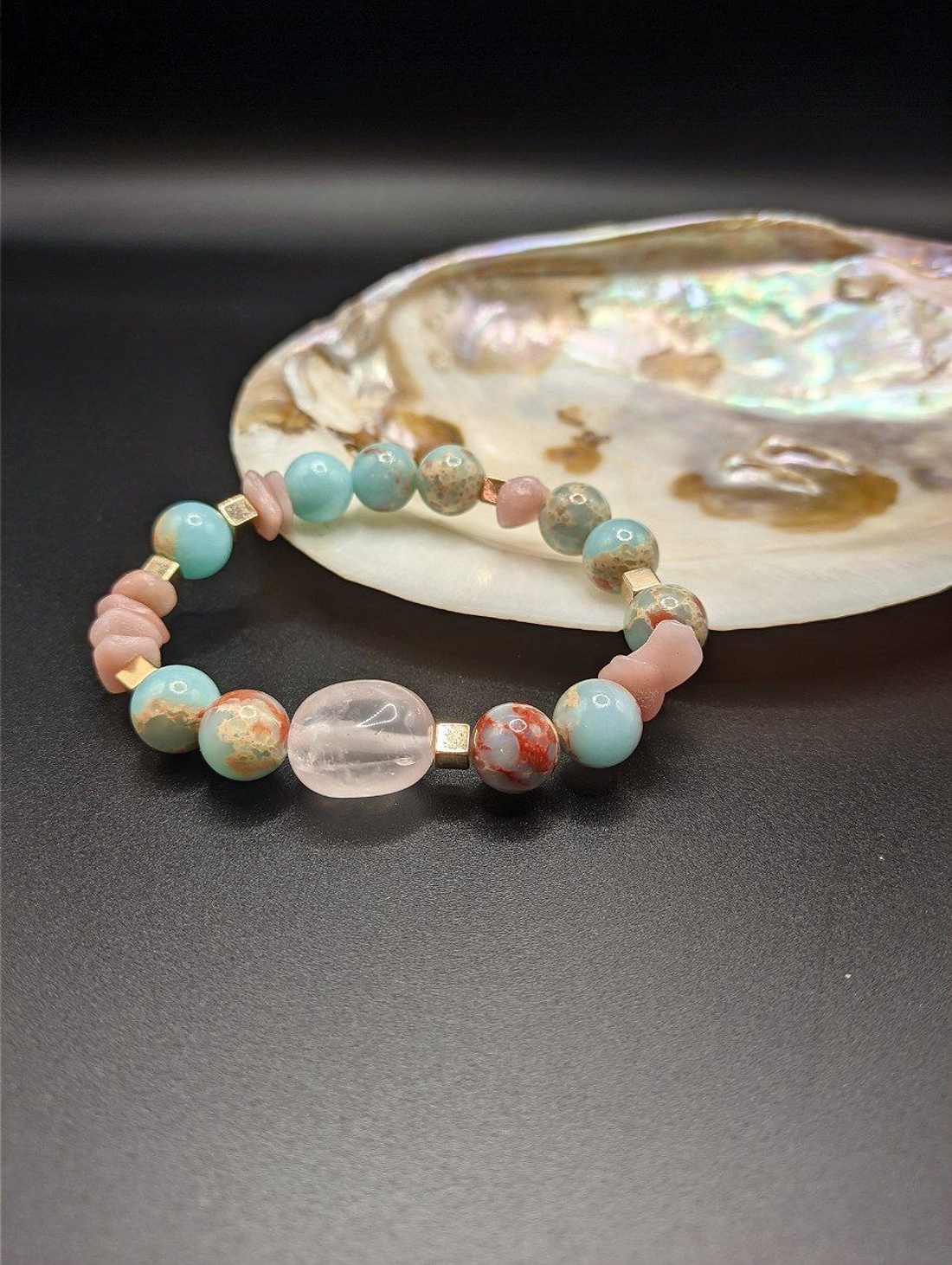 Браслет из натуральных камней "Нежность" - фотография товара