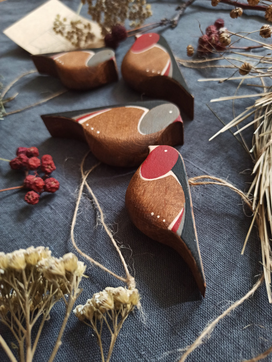 Елочная игрушка "Снегирь большой"