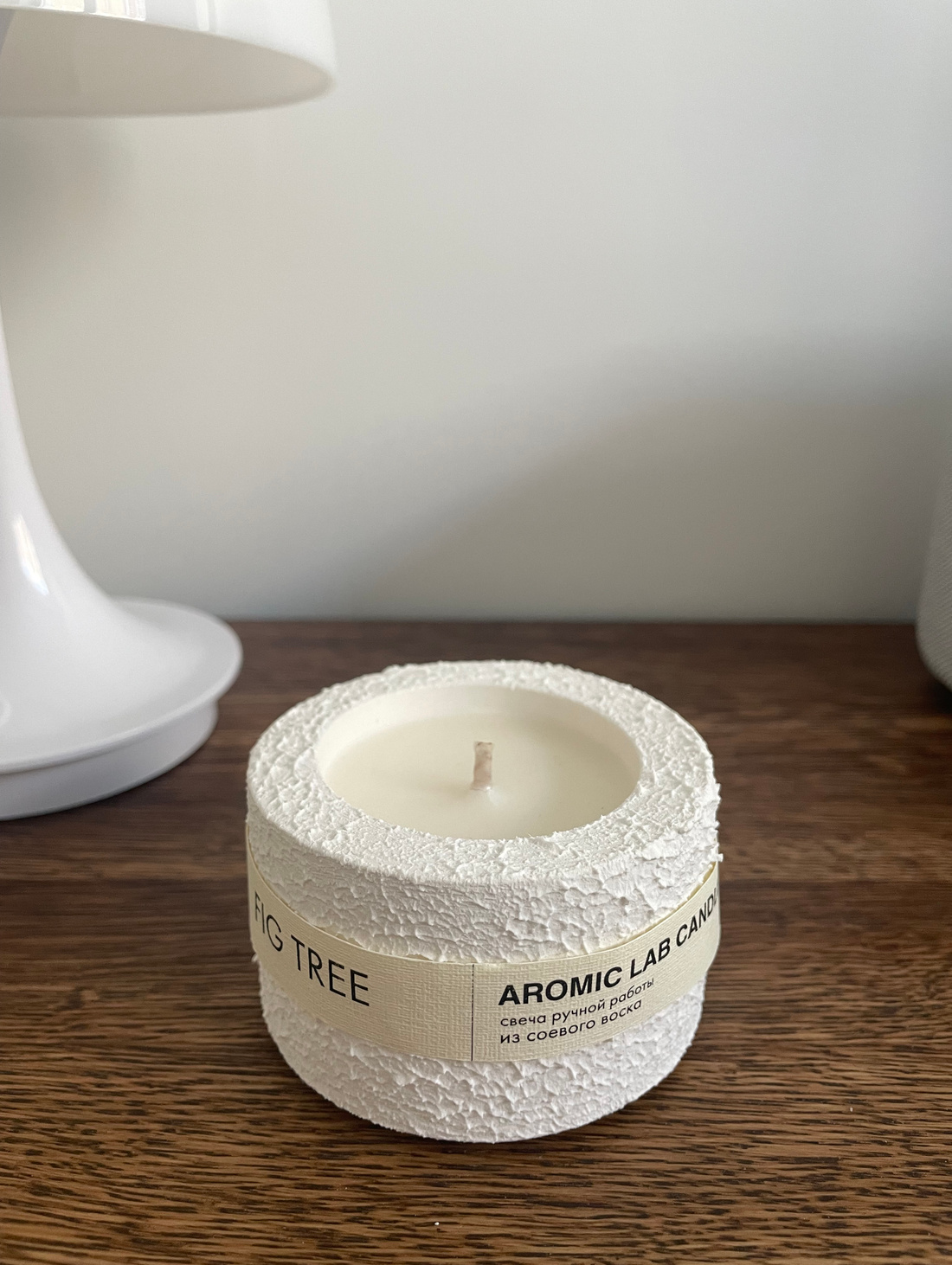 Свеча-шайба «FIG TREE» текстурная - фотография товара