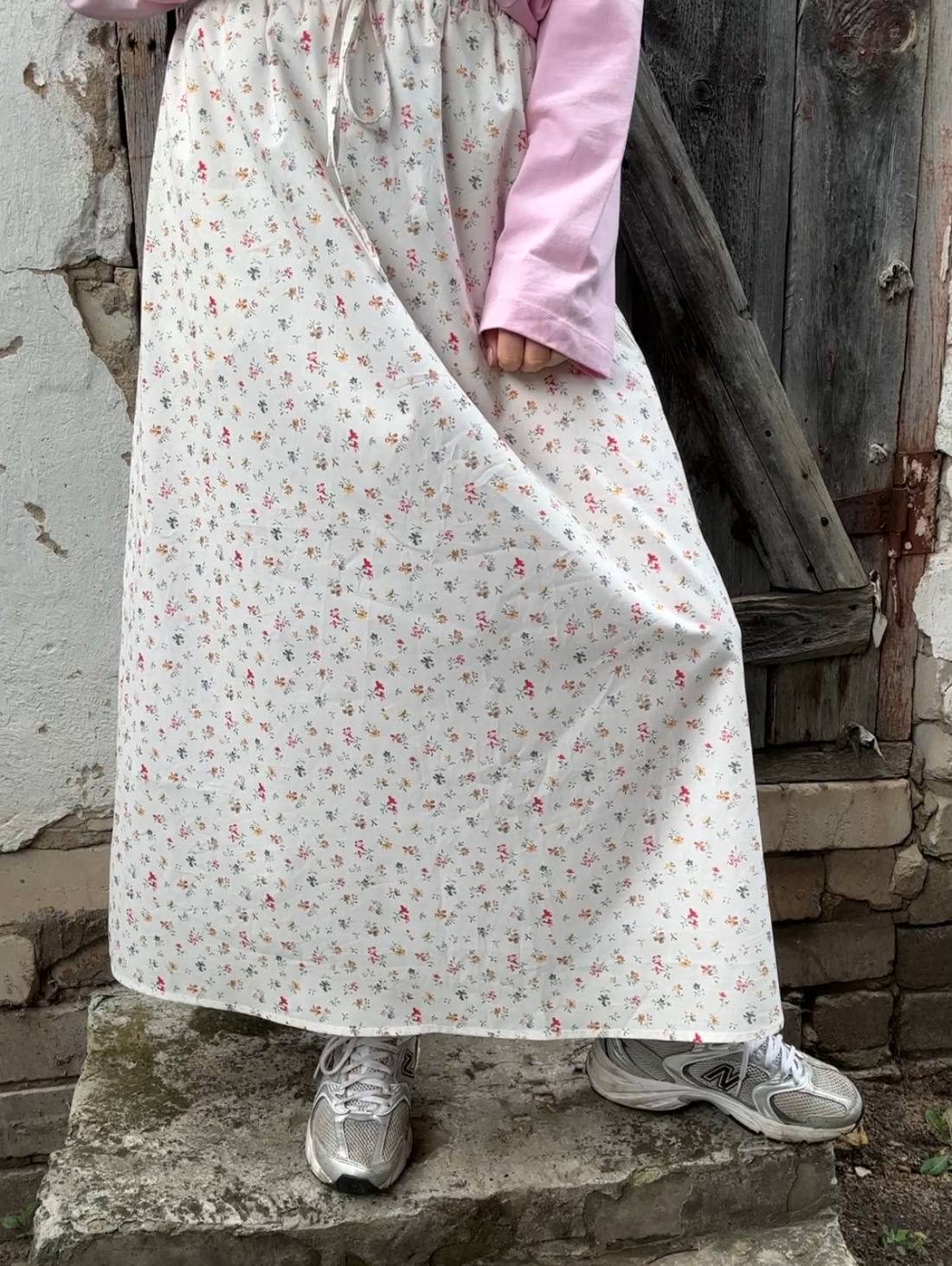 Любимая хлопковая юбка в цветочек - фотография товара