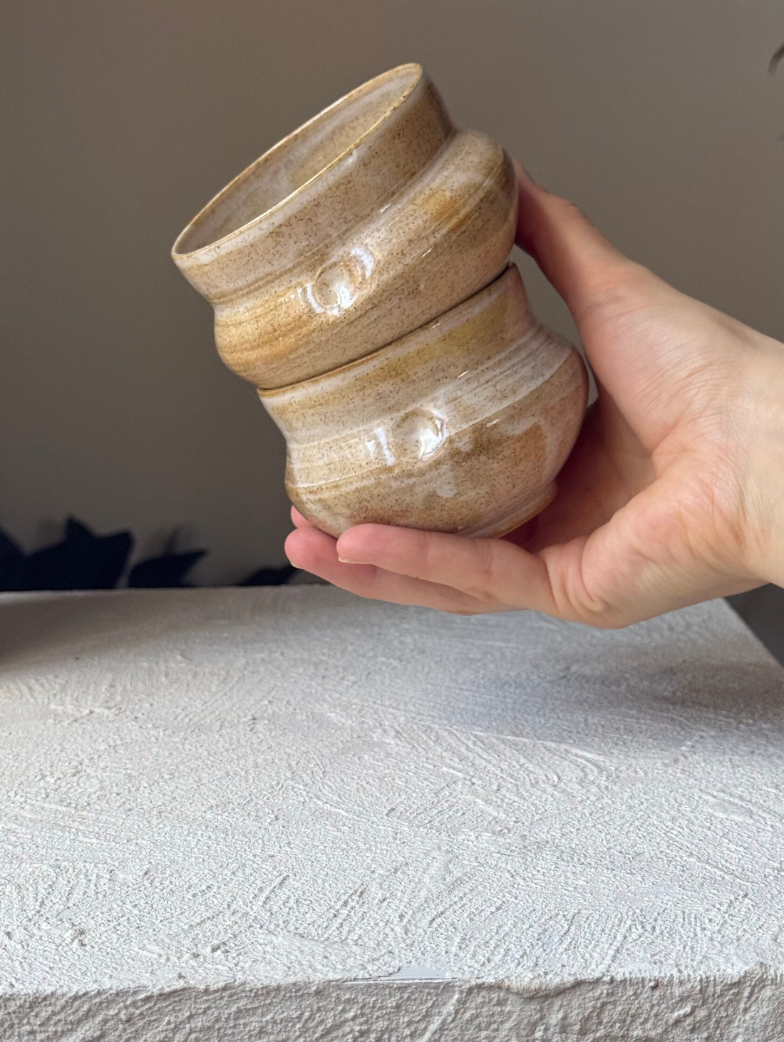 Парные пиалы "Песочный берег 2.0" - фотография товара