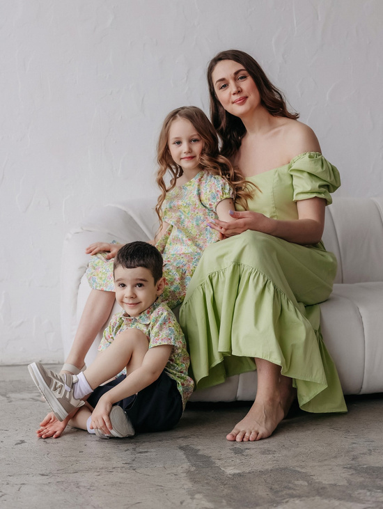 Платье для девочки "Цветочная поляна"