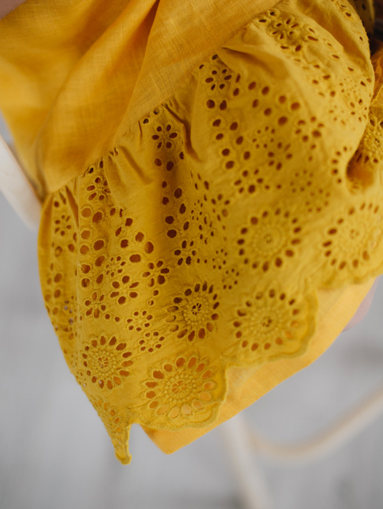 Летнее платье для девочки  "Горчичный Цветок"