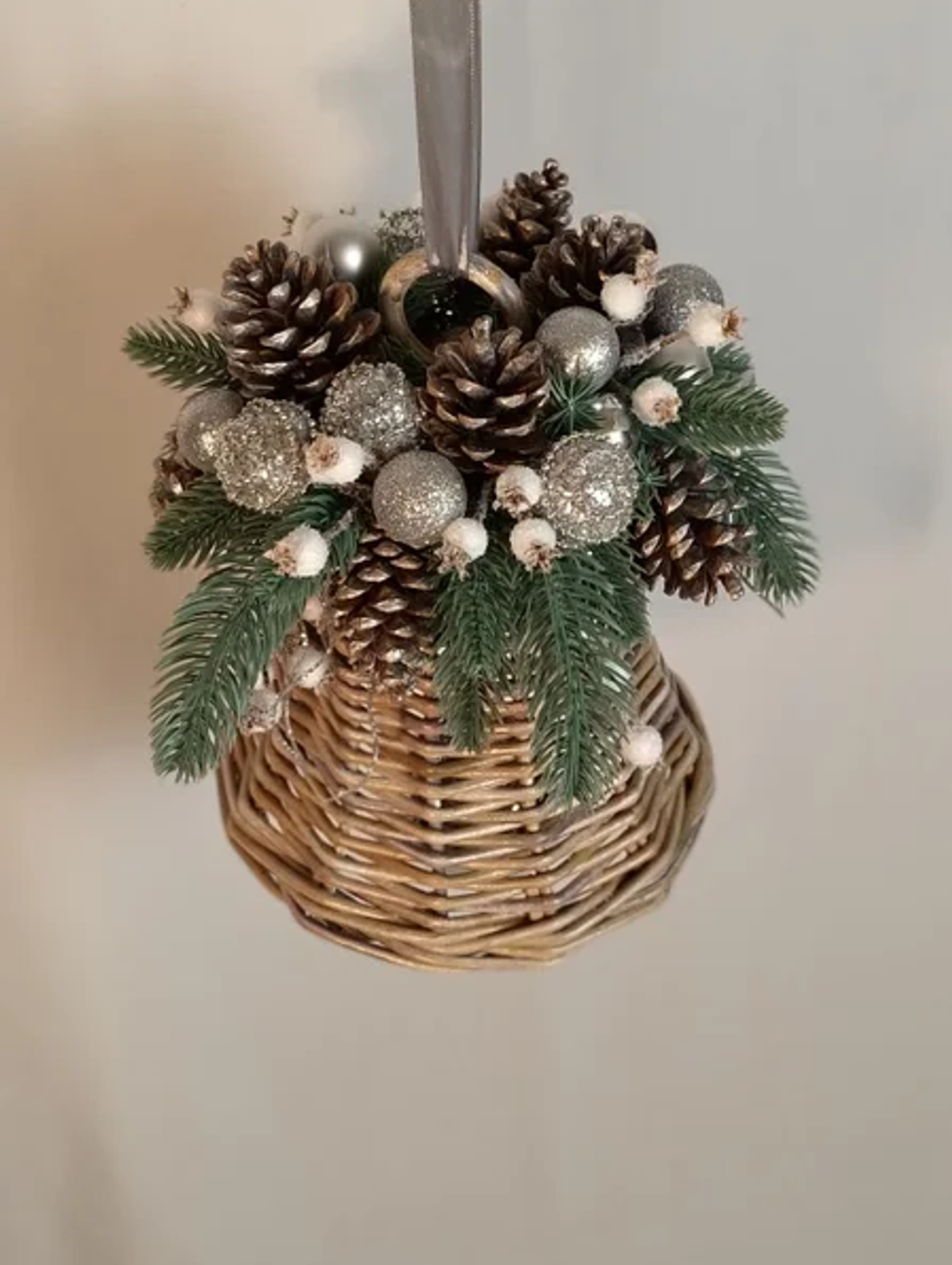 Декор новогодний "Плетеный Колокольчик" - фотография товара