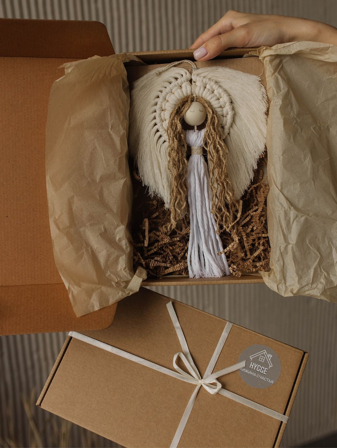 Оберег макраме "Ангел" - фотография товара