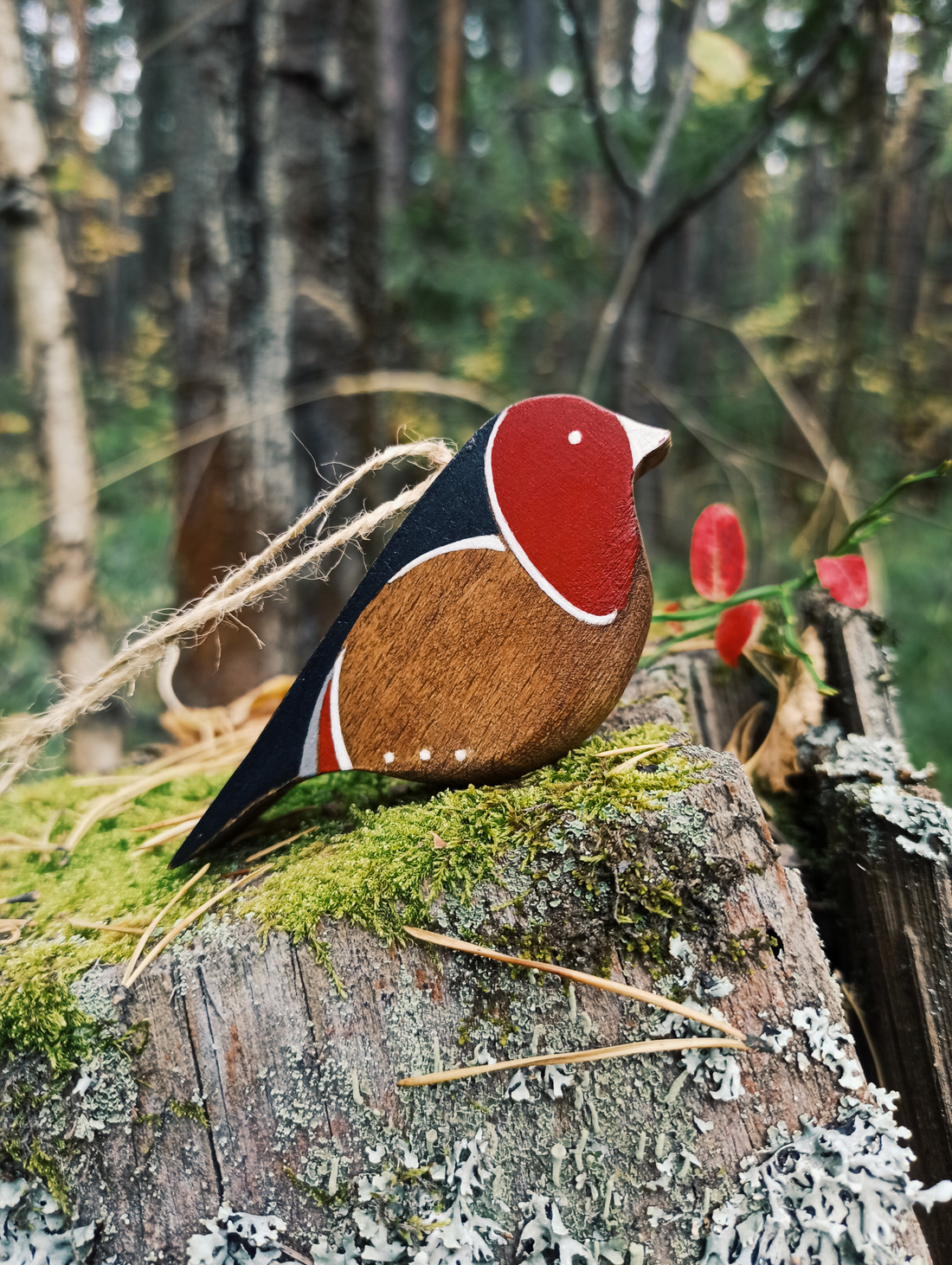 Елочная игрушка "Снегирь большой" - фотография товара