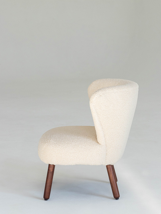 Детское кресло букле Lamb бежевое