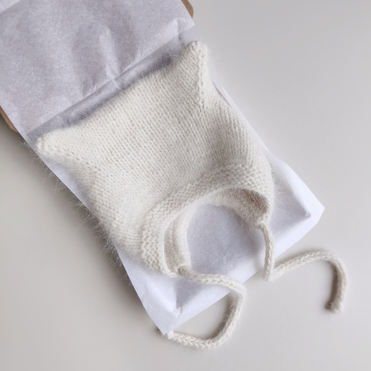 Детская шапка с ушками "Китти" 3-6 мес