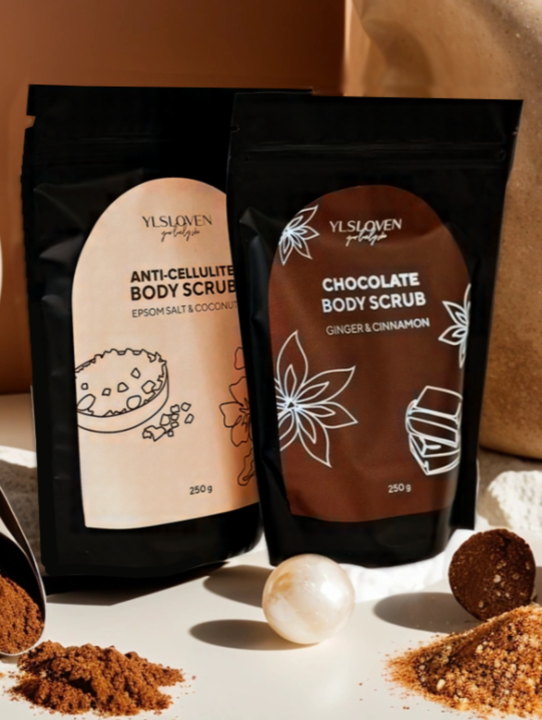 Кокосовый Скраб для тела антицеллюлитный с маслами - фотография товара