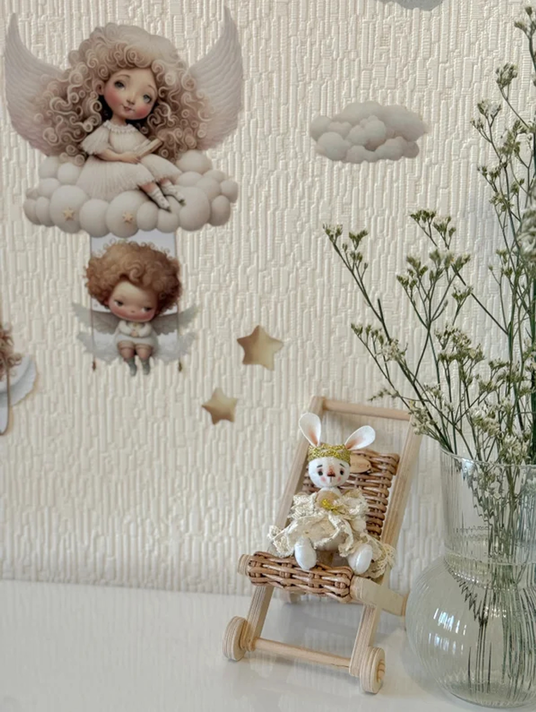 Игрушка "Зайка-Ангел" миниатюра  12 см - фотография товара