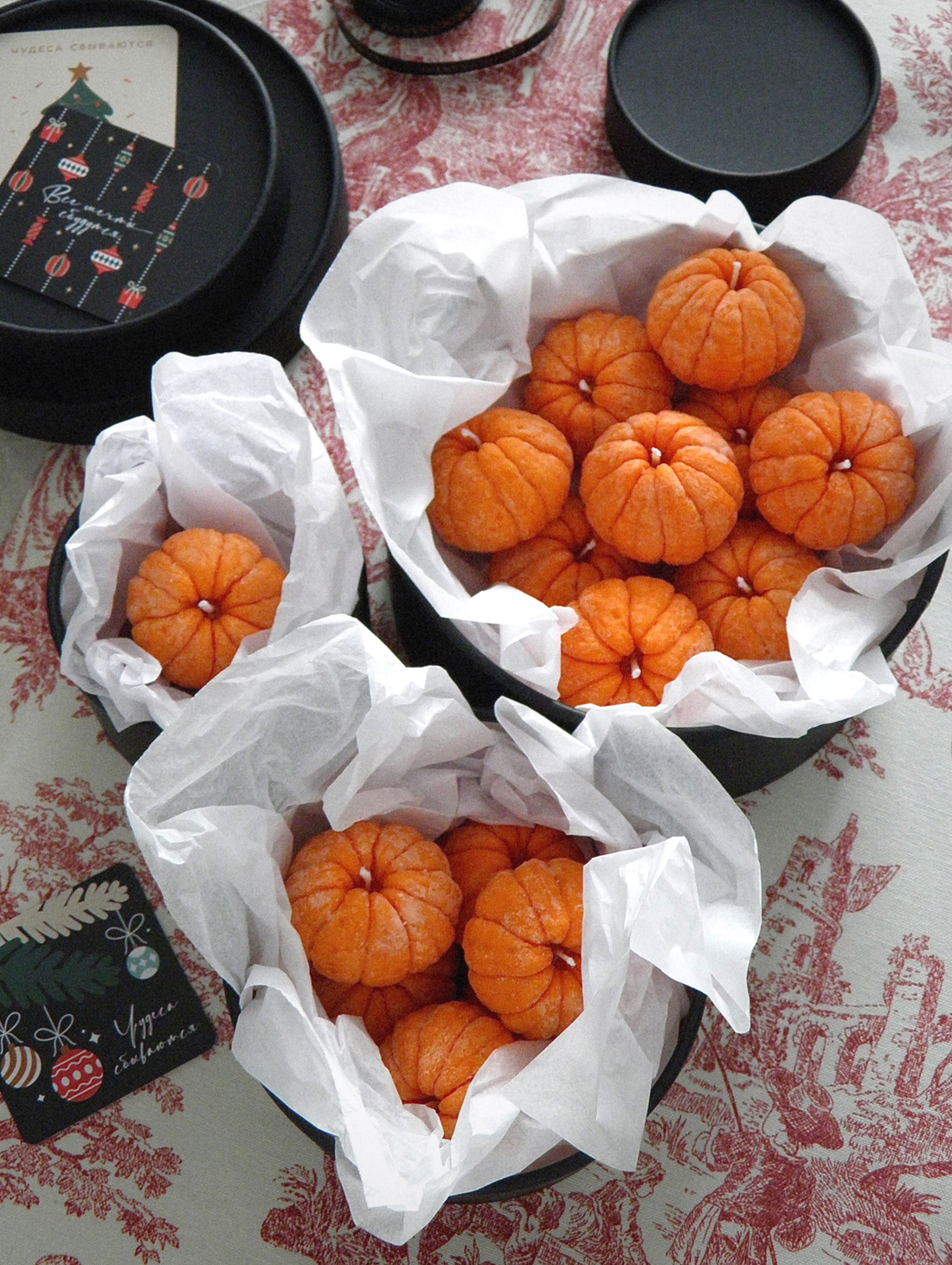 Набор интерьерных свечей «Тот самый мандарин» - фотография товара