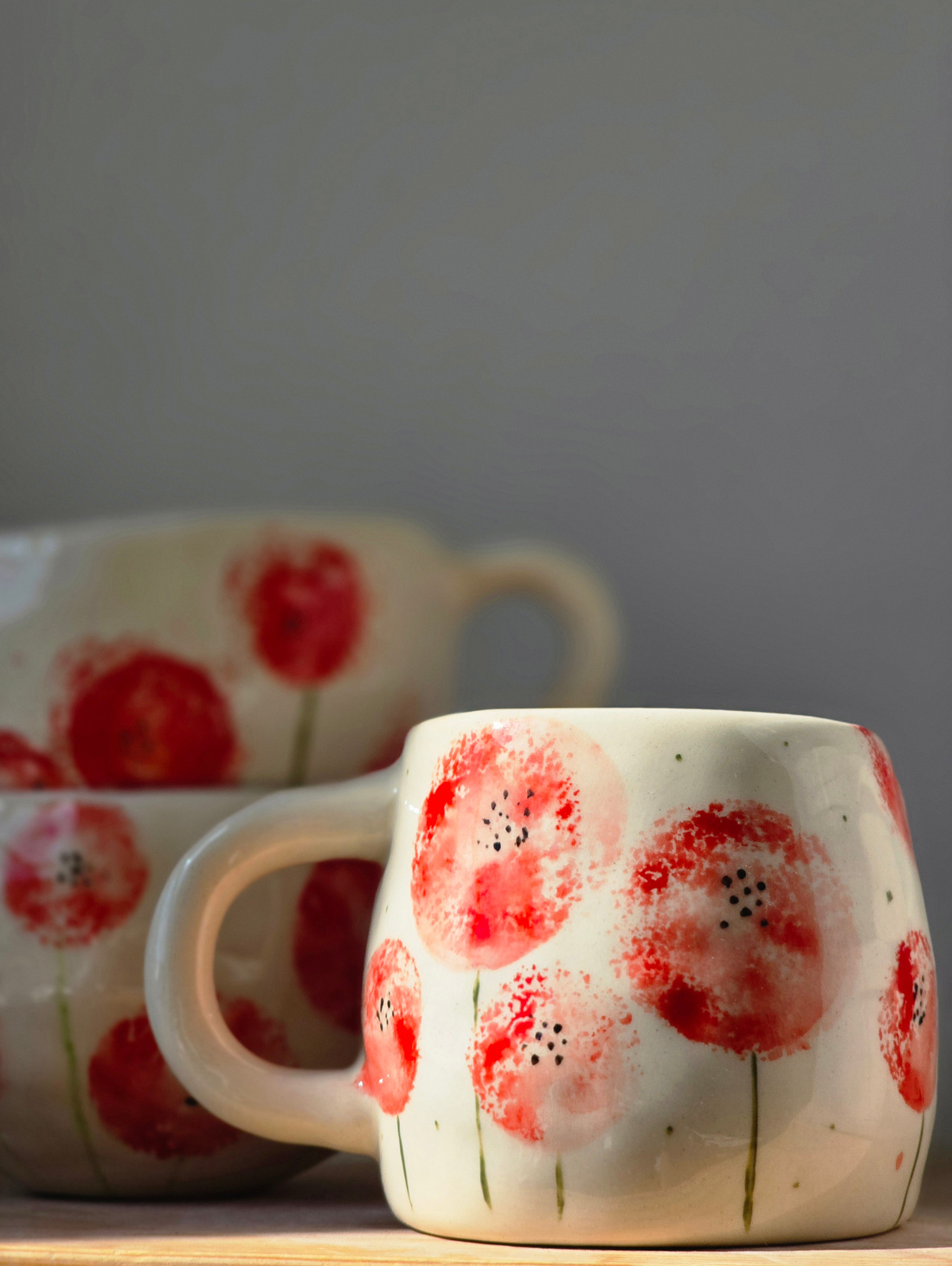 Кружка керамическая "Маки" - фотография товара